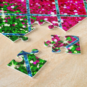 Glitzer Pink Snakeskin Puzzle (Seite)