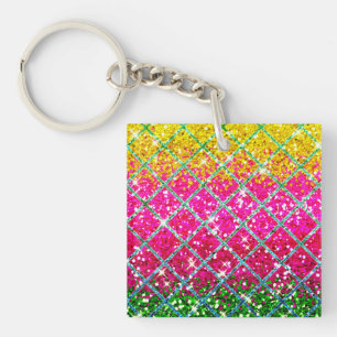 Glitzer Pink Snakeskin Schlüsselanhänger