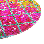 Glitzer Pink Snakeskin Schneidebrett (Ecke)