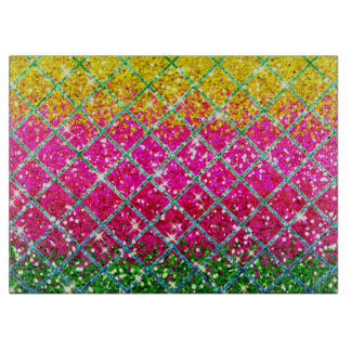 Glitzer Pink Snakeskin Schneidebrett