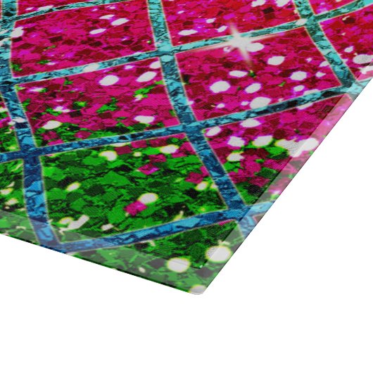 Glitzer Pink Snakeskin Schneidebrett (Ecke)
