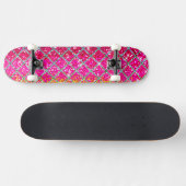 Glitzer Pink Snakeskin Skateboard (Horizontal)