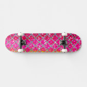 Glitzer Pink Snakeskin Skateboard (Horizontal)