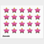 Glitzer Pink Snakeskin Stern-Aufkleber (Blatt)