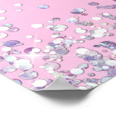 Glitzer Pink Sweet 16 Geburtstagsparty Poster (Ecke)