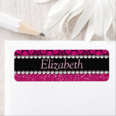 Glitzer Pink und Schwarz Muster Rhinestones (Insitu)