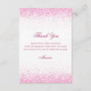 Glitzer Pink Vielen Dank Karten