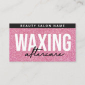 Glitzer Pink Waxen nach der Pflegekarte Haarentfer Visitenkarte (Vorderseite)