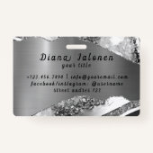 Glitzer Pink WEDDING ACCESSORIES Ausweis (Rückseite)