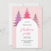 Glitzer Pink Weihnachten Einladung (Vorderseite)