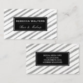 Glitzer Pinsel Striping Strokes Visitenkarte (Vorne/Hinten)