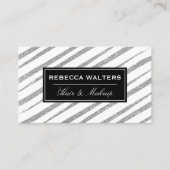 Glitzer Pinsel Striping Strokes Visitenkarte (Vorderseite)