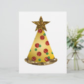 Glitzer Pizza Weihnachtsbaum Briefbogen (Stehend Vorderseite)