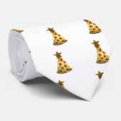 Glitzer Pizza Weihnachtsbaum Krawatte (Gerollt)