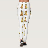 Glitzer Pizza Weihnachtsbaum Leggings (Rückseite)