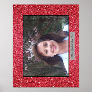 Glitzer-Plakat-Porträt Fräulein-Amerika USA Poster