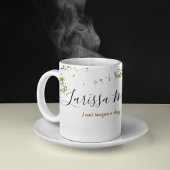 Glitzer plattiert + handgeschriebener Name elegant Kaffeetasse