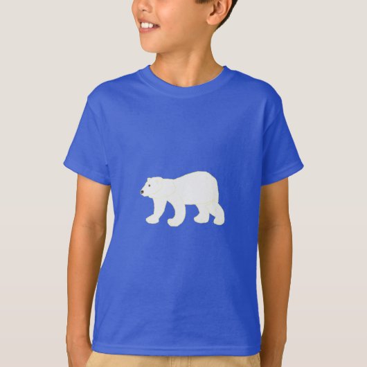 Glitzer Polar Bear Graphic T - Shirt (Vorderseite)