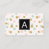 Glitzer Polka Dot Pattern Visitenkarte (Vorderseite)