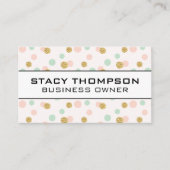 Glitzer Polka Dot Pattern Visitenkarte (Vorderseite)