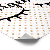 Glitzer-Polka-Punkt Poster (Ecke)