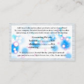 Glitzer Poodle | Grooming Tools | Glühen Visitenkarte (Rückseite)