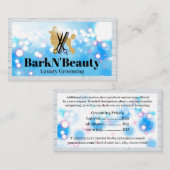 Glitzer Poodle | Grooming Tools | Glühen Visitenkarte (Vorne/Hinten)