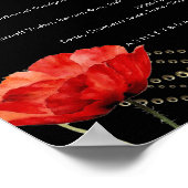 Glitzer Poppy Elegante Wedding Menu Bar Sign Poster (Ecke)