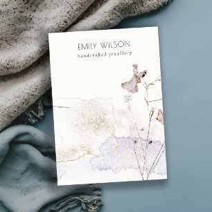 Glitzer Pressed Blume Necklace Band Display Visitenkarte