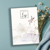 Glitzer Pressed Blume Necklace Earring Logo Visitenkarte