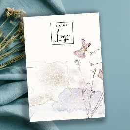Glitzer Pressed Blume Necklace Logo Display Visitenkarte