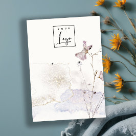 Glitzer Pressed Blume Ohrringe Logo-Anzeige Visitenkarte