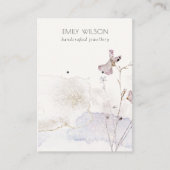 Glitzer Pressed Blume Ohrringe Stuhldarstellung Visitenkarte (Vorderseite)