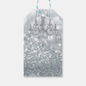 Glitzer Princess Silver Sparkle Glamour Geschenkanhänger (Rückseite)