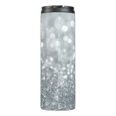 Glitzer Princess Silver Sparkle Glamour Thermosbecher (Rückseite)