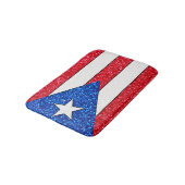 Glitzer Puerto Rico Fahne kleine Badematte (Schrägansicht)