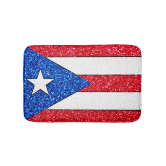 Glitzer Puerto Rico Fahne kleine Badematte