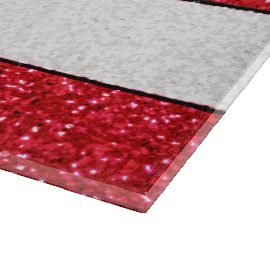 Glitzer-Puerto- Ricoflaggenglasschneidenbrett Schneidebrett (Ecke)