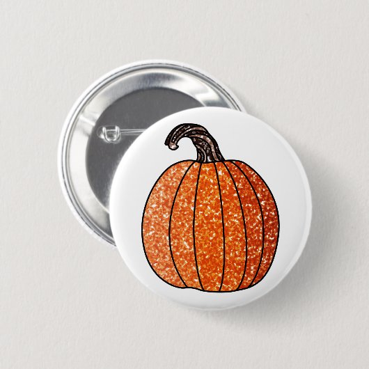 Glitzer Pumpkin Button (Vorne & Hinten)