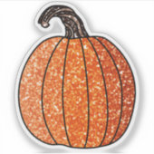 Glitzer Pumpkin Custom-Cut Vinyl Stickers Aufkleber (Vorderseite)