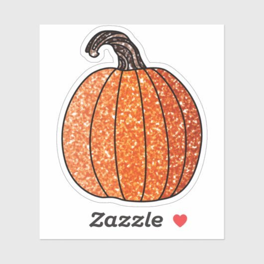 Glitzer Pumpkin Custom-Cut Vinyl Stickers Aufkleber (Blatt)