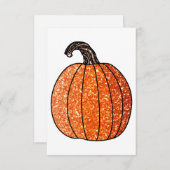 Glitzer Pumpkin Dankeskarte (Vorne/Hinten)