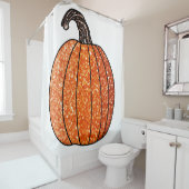 Glitzer Pumpkin Duschvorhang (Beispiel)