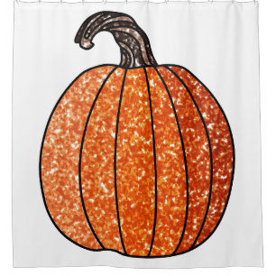 Glitzer Pumpkin Duschvorhang