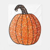 Glitzer Pumpkin Fleecedecke (Vorderseite)