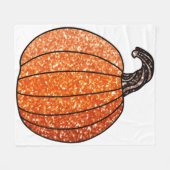 Glitzer Pumpkin Fleecedecke (Vorderseite (Horizontal))
