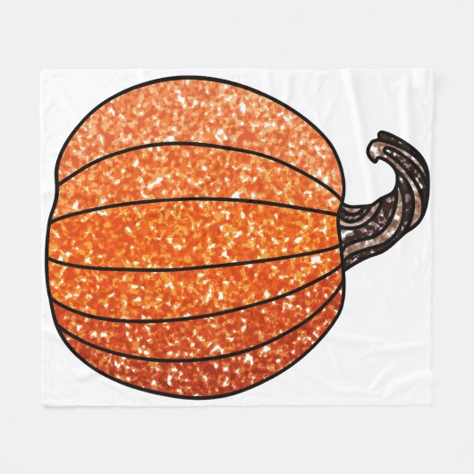 Glitzer Pumpkin Fleecedecke (Vorderseite (Horizontal))
