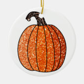 Glitzer Pumpkin Keramik Ornament (Vorne)