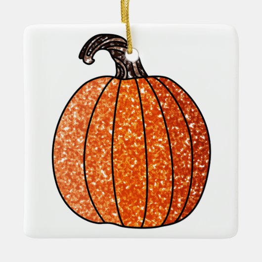 Glitzer Pumpkin Keramikornament (Vorderseite)