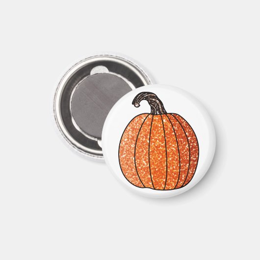 Glitzer Pumpkin Magnet (Vorderseite/Rückseite)